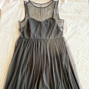 LC Lauren Conrad black vintage inspired babydoll formal dress